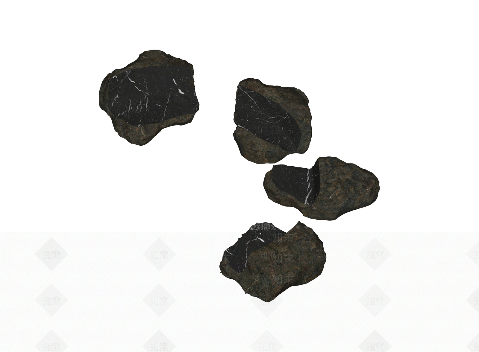 侘寂景观石SU模型下载【ID:1232731899】