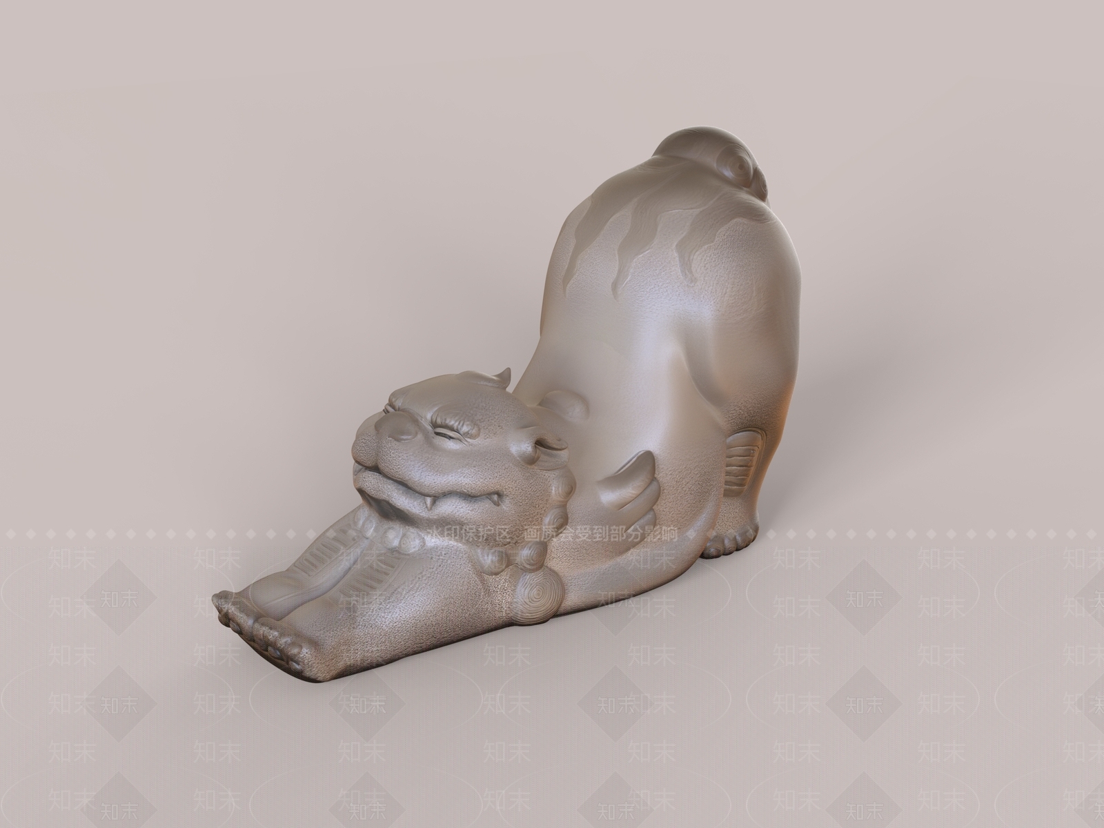 中式雕塑摆件3D模型下载【ID:1232734111】