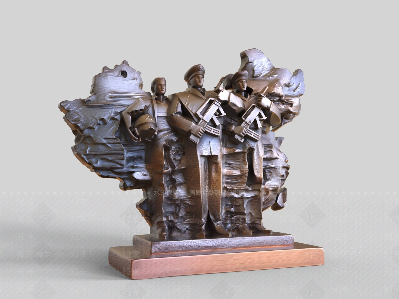 中式雕塑摆件3D模型下载【ID:1232734759】