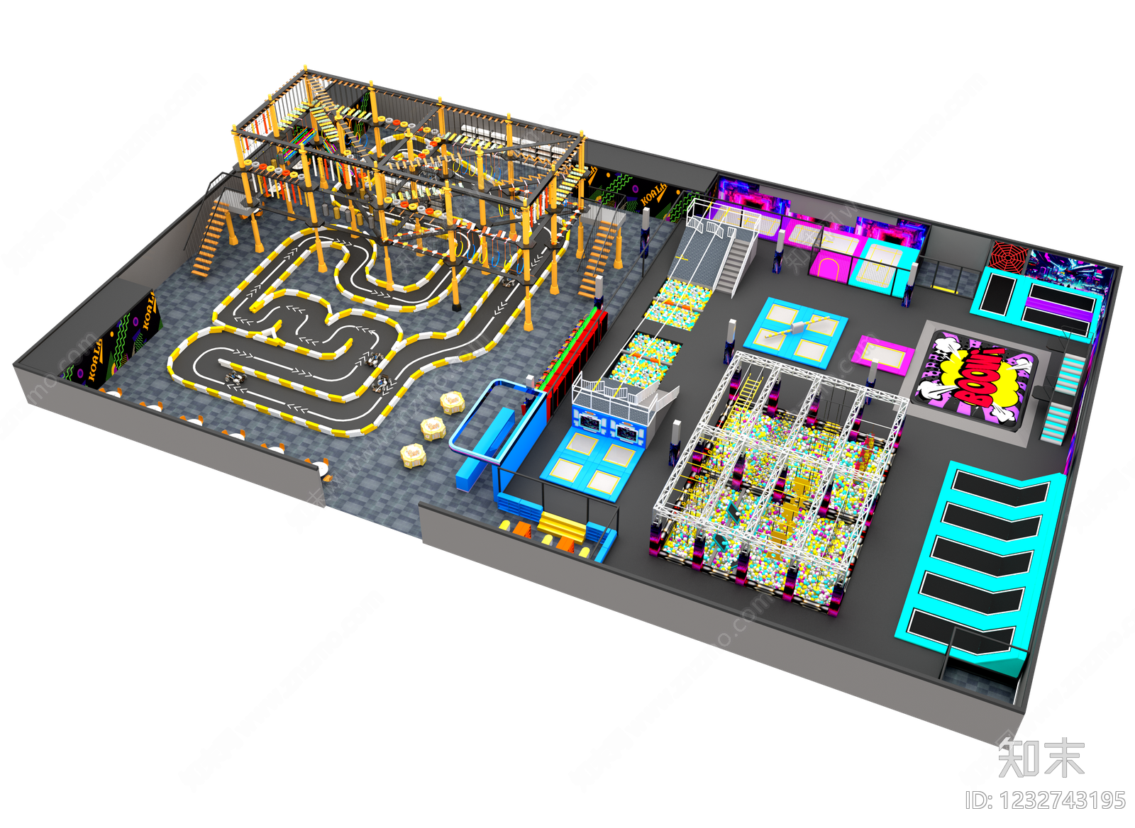赛博朋克风儿童乐园3D模型下载【ID:1232743195】