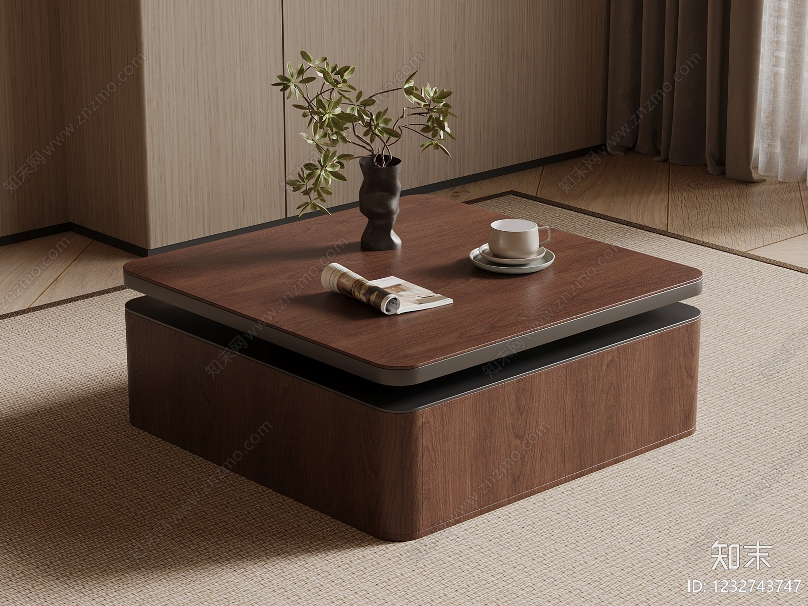 中古风茶几3D模型下载【ID:1232743747】