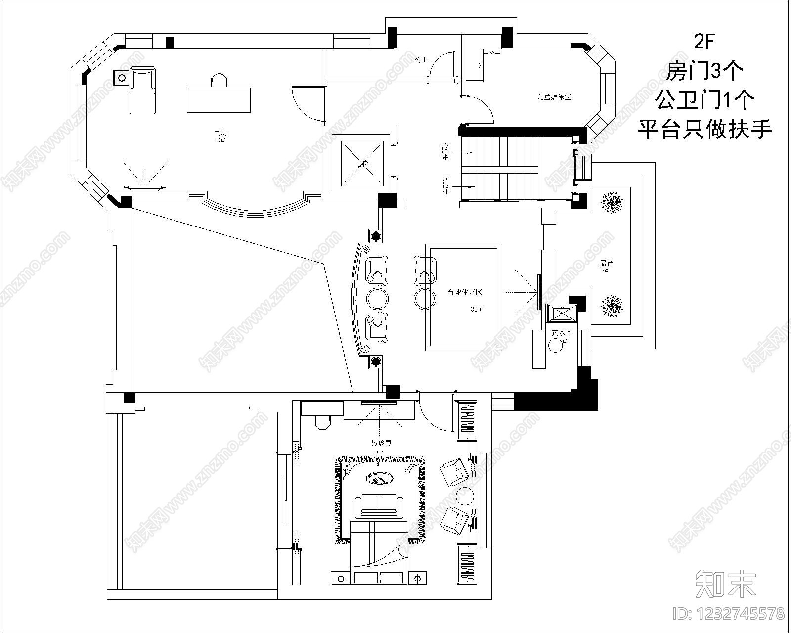 别墅cad施工图下载【ID:1232745578】