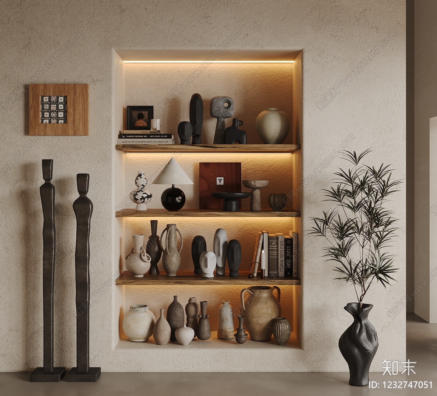 侘寂摆件组合3D模型下载【ID:1232747051】