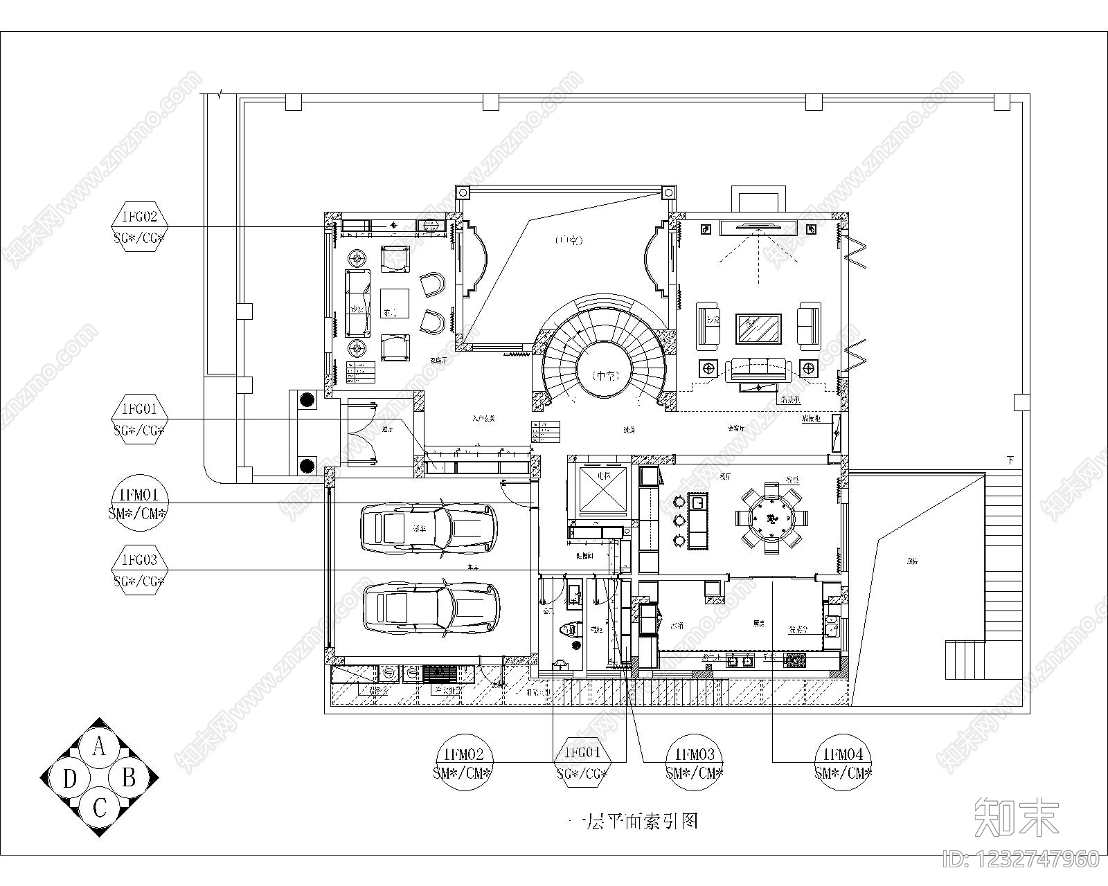 别墅cad施工图下载【ID:1232747960】