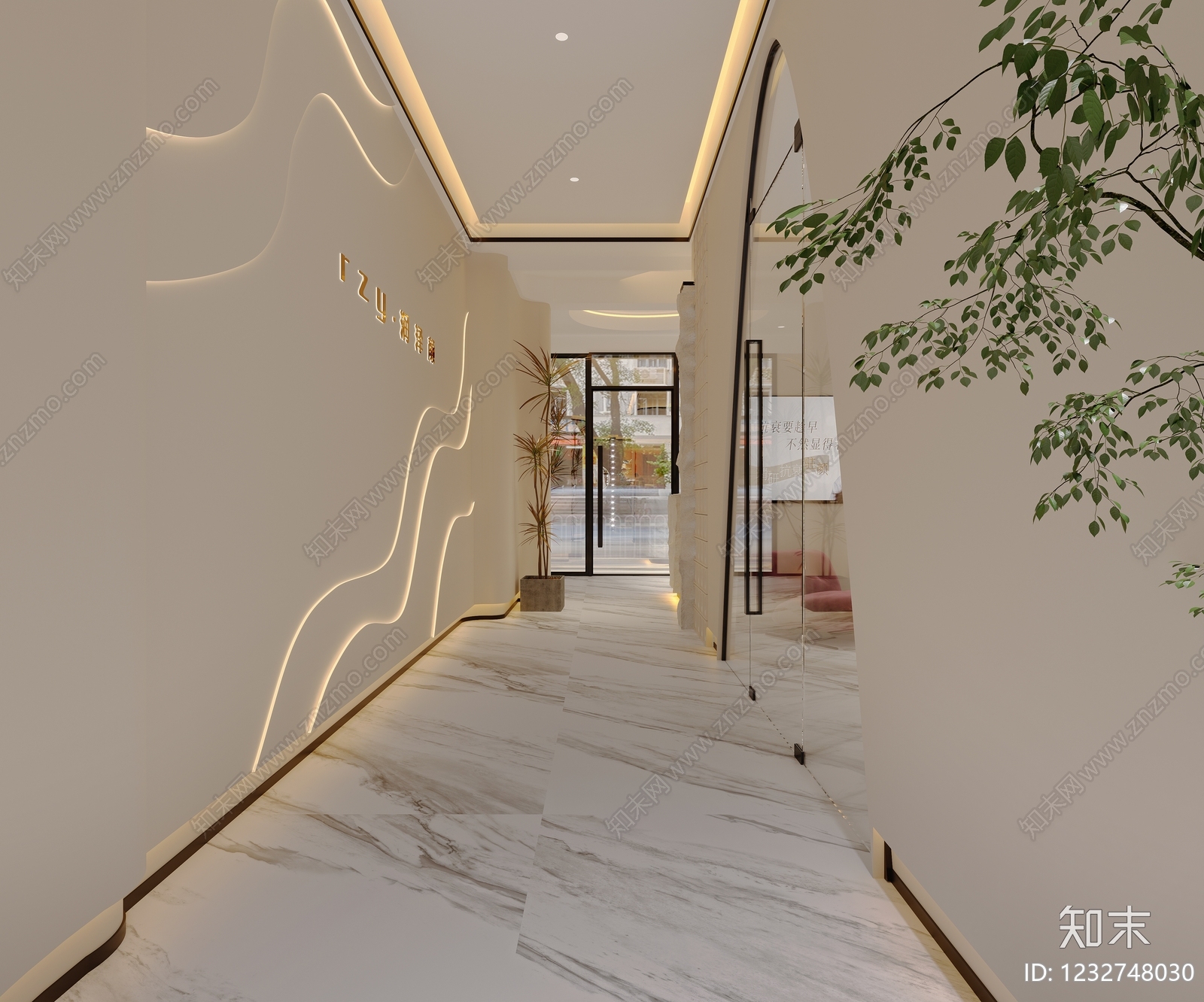 奶油风美容院3D模型下载【ID:1232748030】