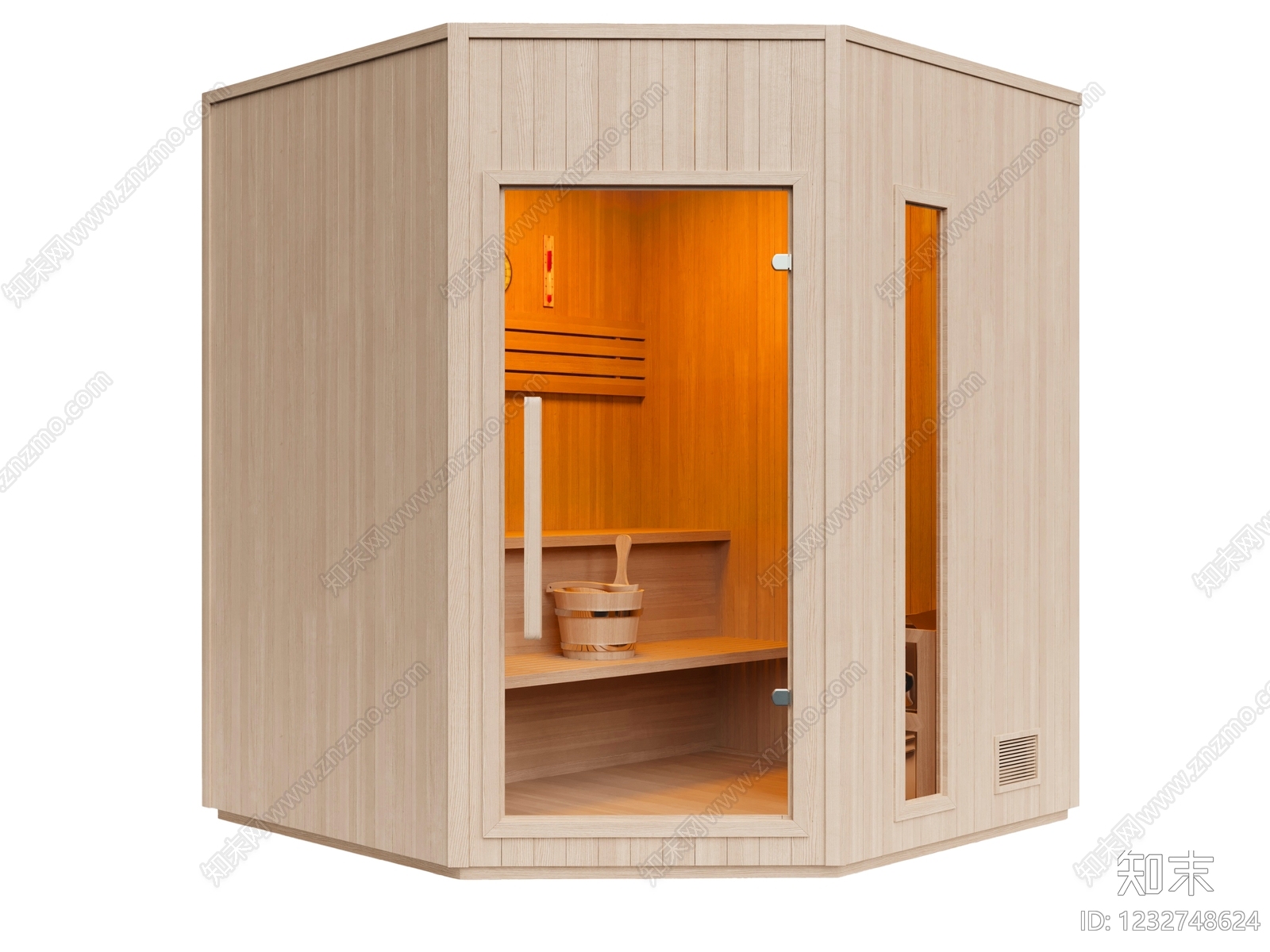 原木风家具3D模型渲染效果图