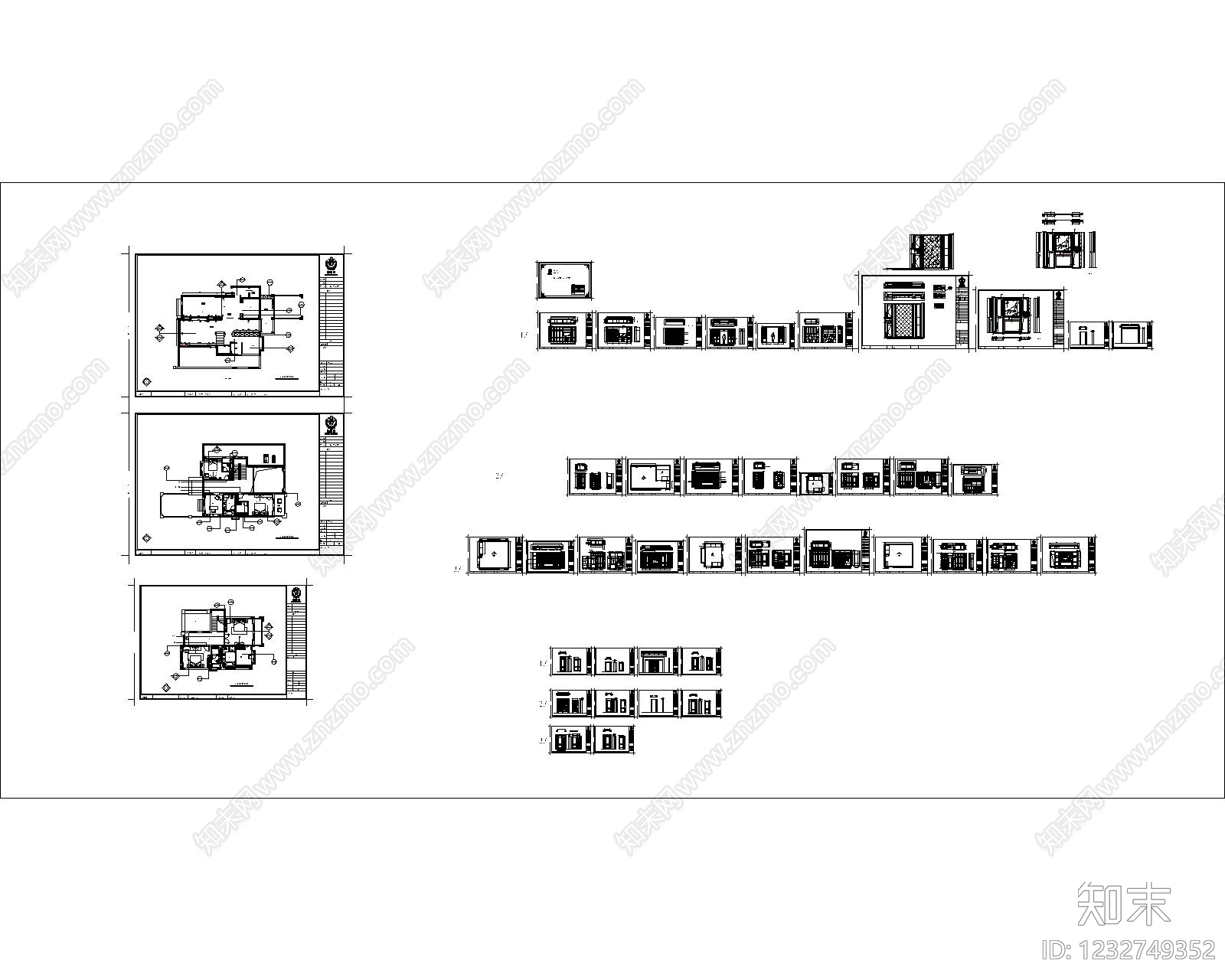 别墅cad施工图下载【ID:1232749352】