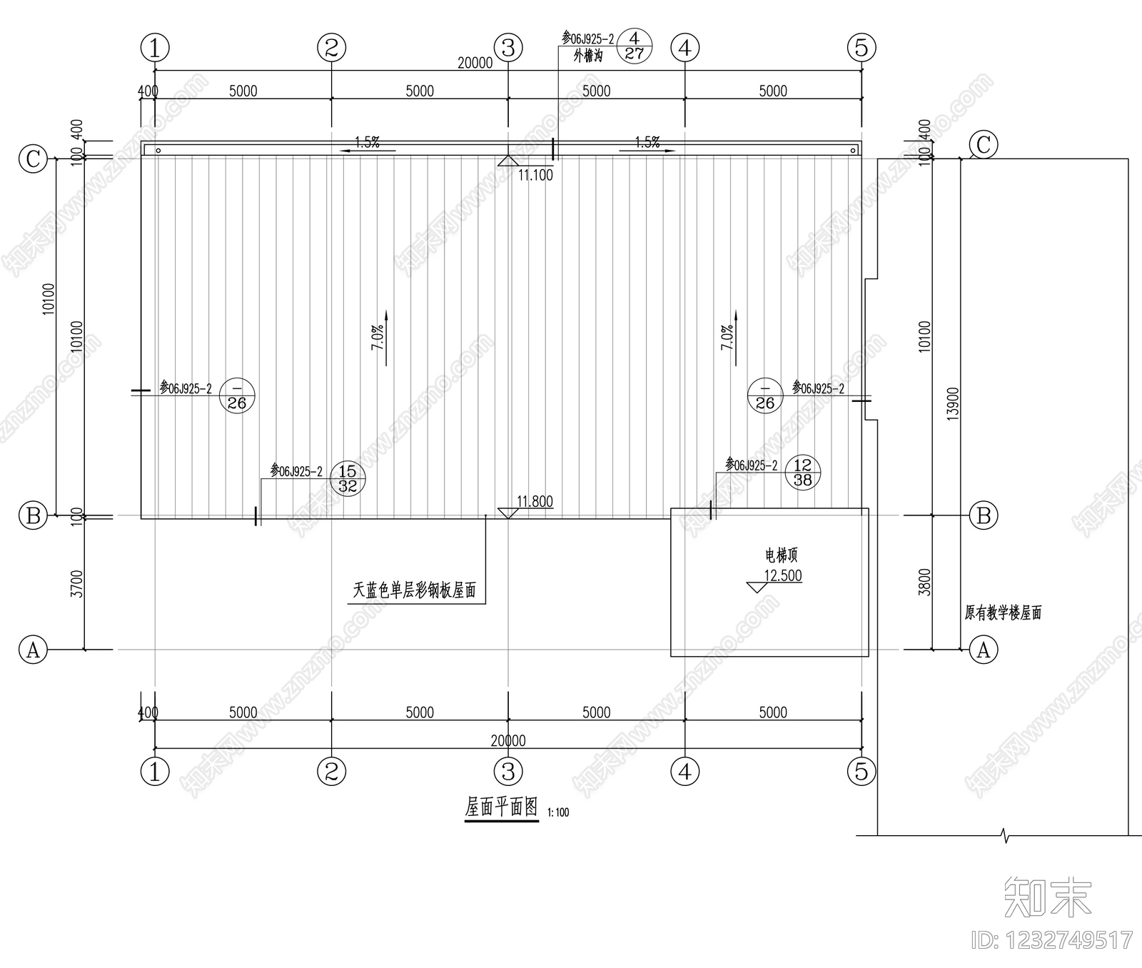 仓储建筑cad施工图下载【ID:1232749517】