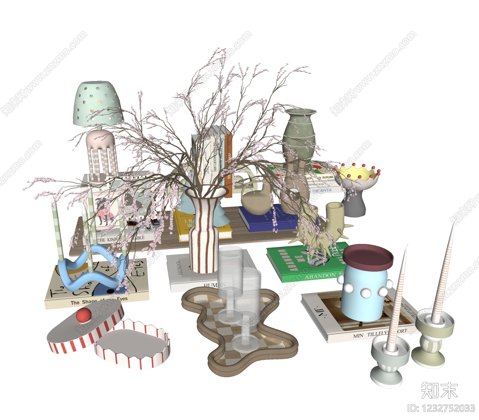 孟菲斯摆件组合SU模型下载【ID:1232752033】