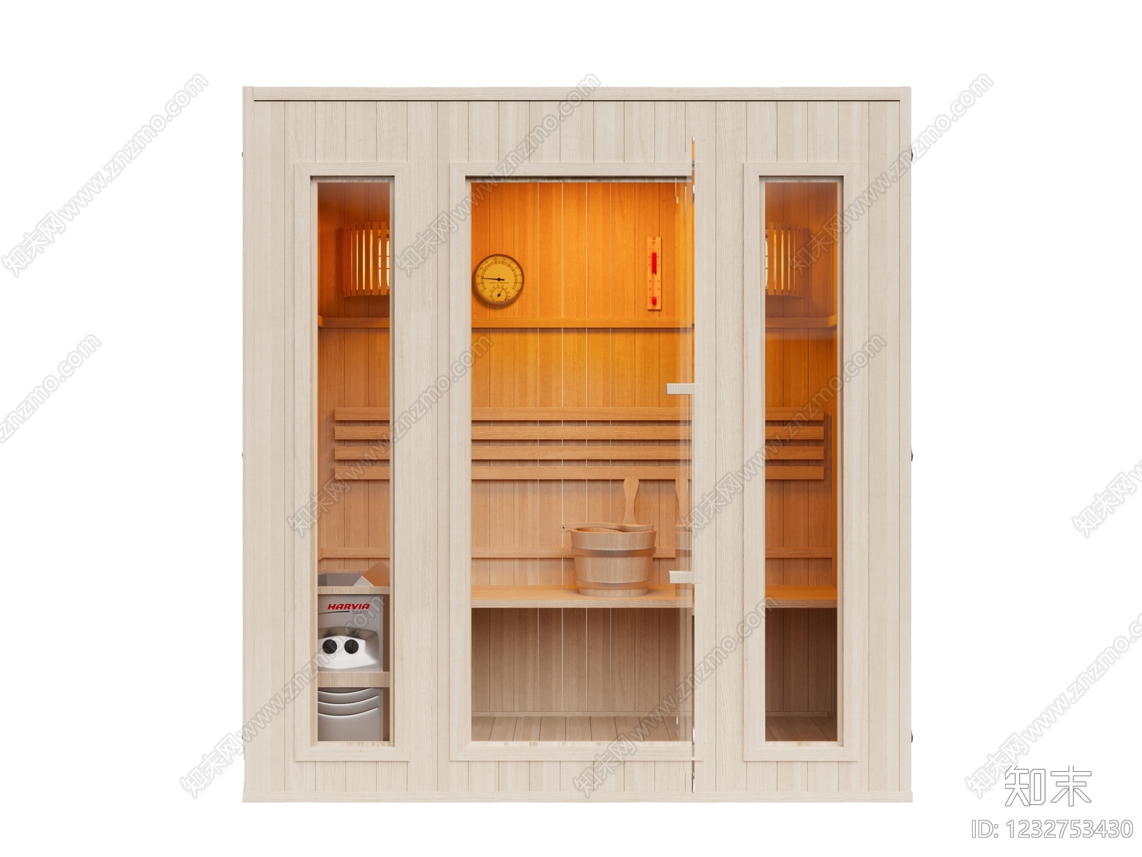 原木风家具3D模型渲染效果图
