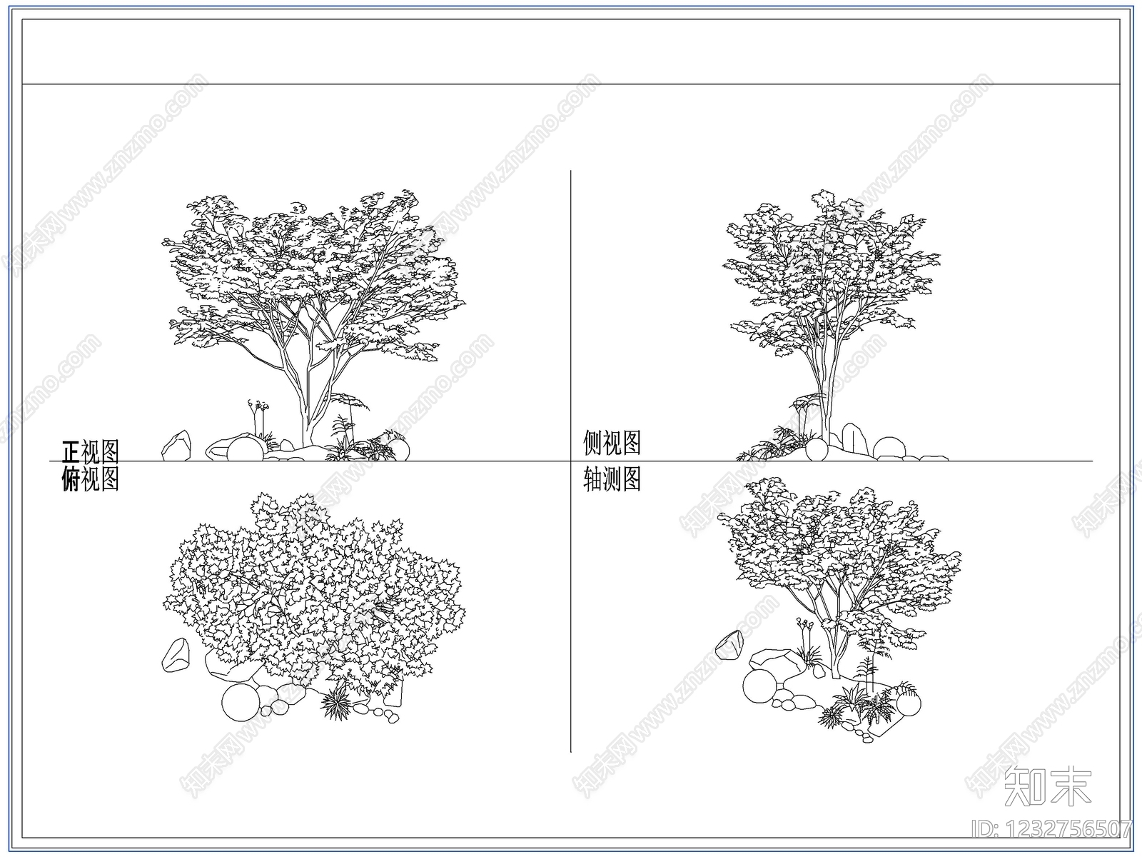 灌木种植cad施工图下载【ID:1232756507】