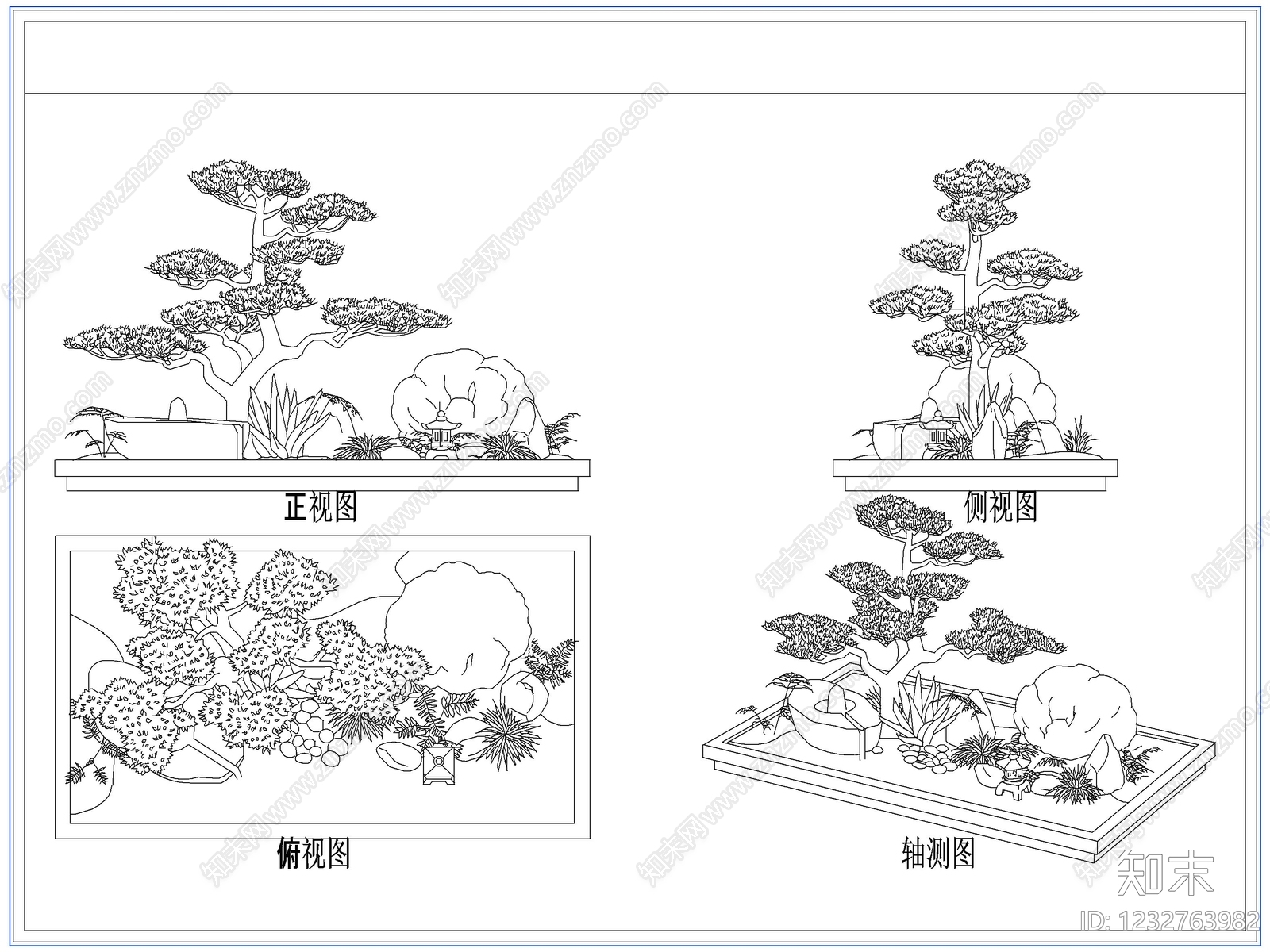 灌木种植cad施工图下载【ID:1232763982】