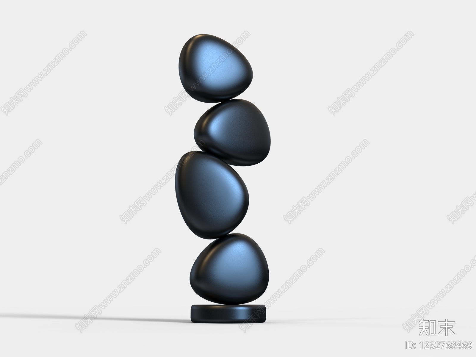 禅意雕塑摆件3D模型下载【ID:1232768469】