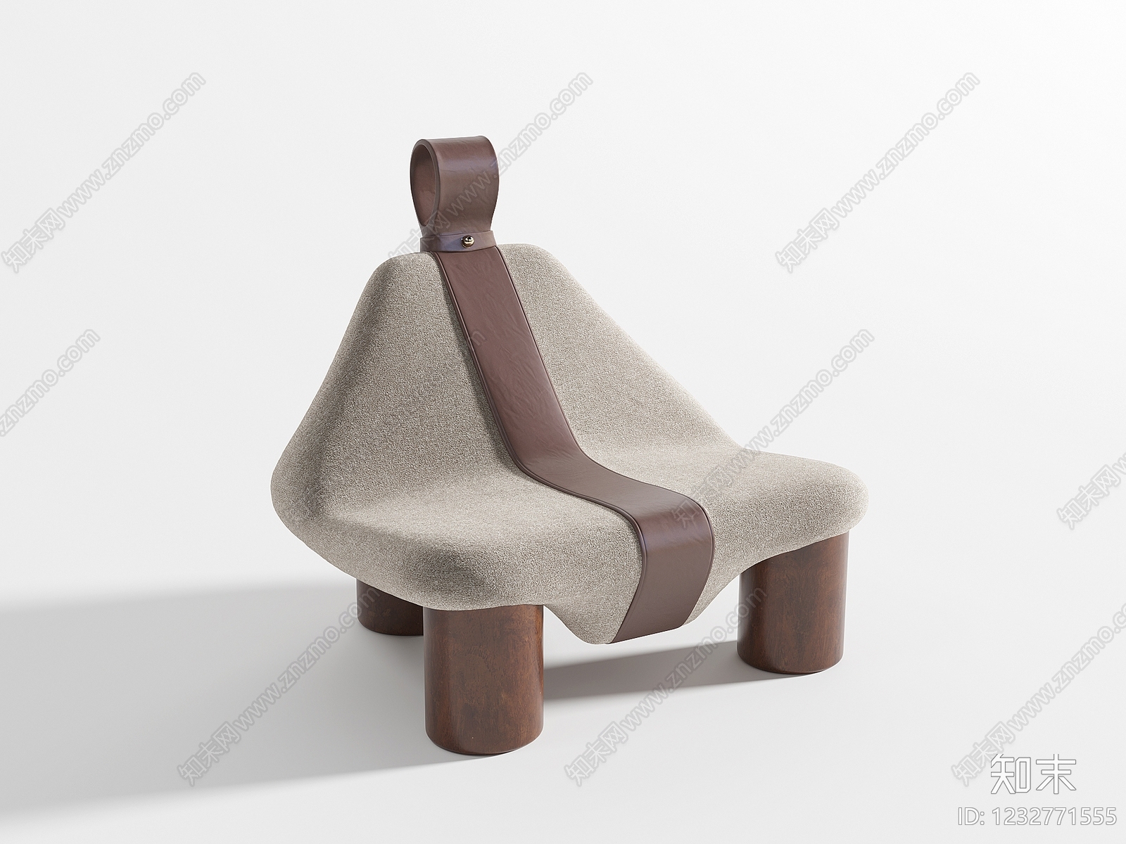 中古风休闲椅3D模型下载【ID:1232771555】