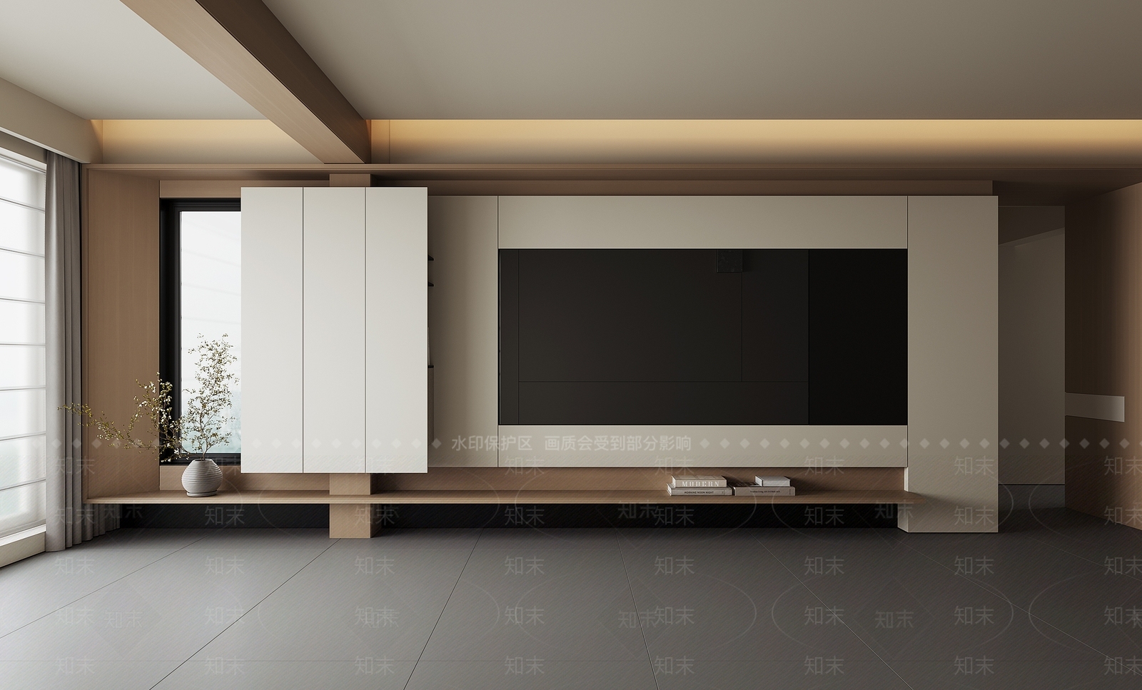 现代简约电视背景墙3D模型下载【ID:1232774464】
