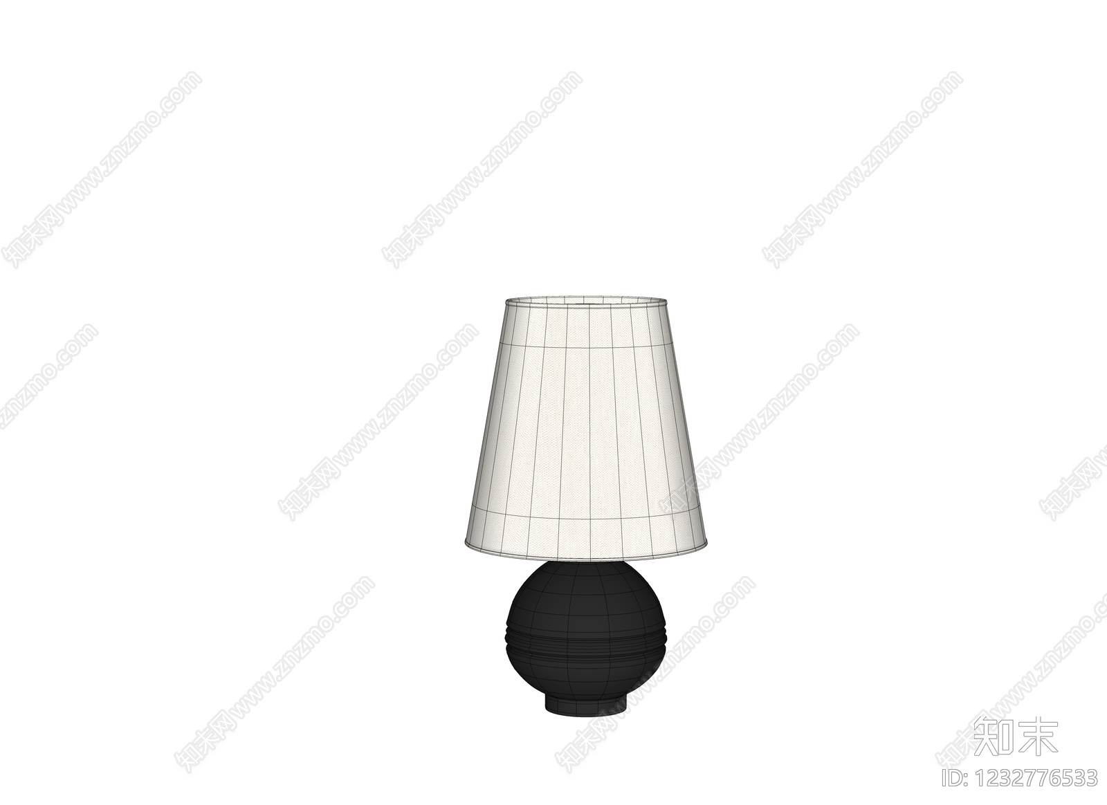 中古风台灯SU模型下载【ID:1232776533】