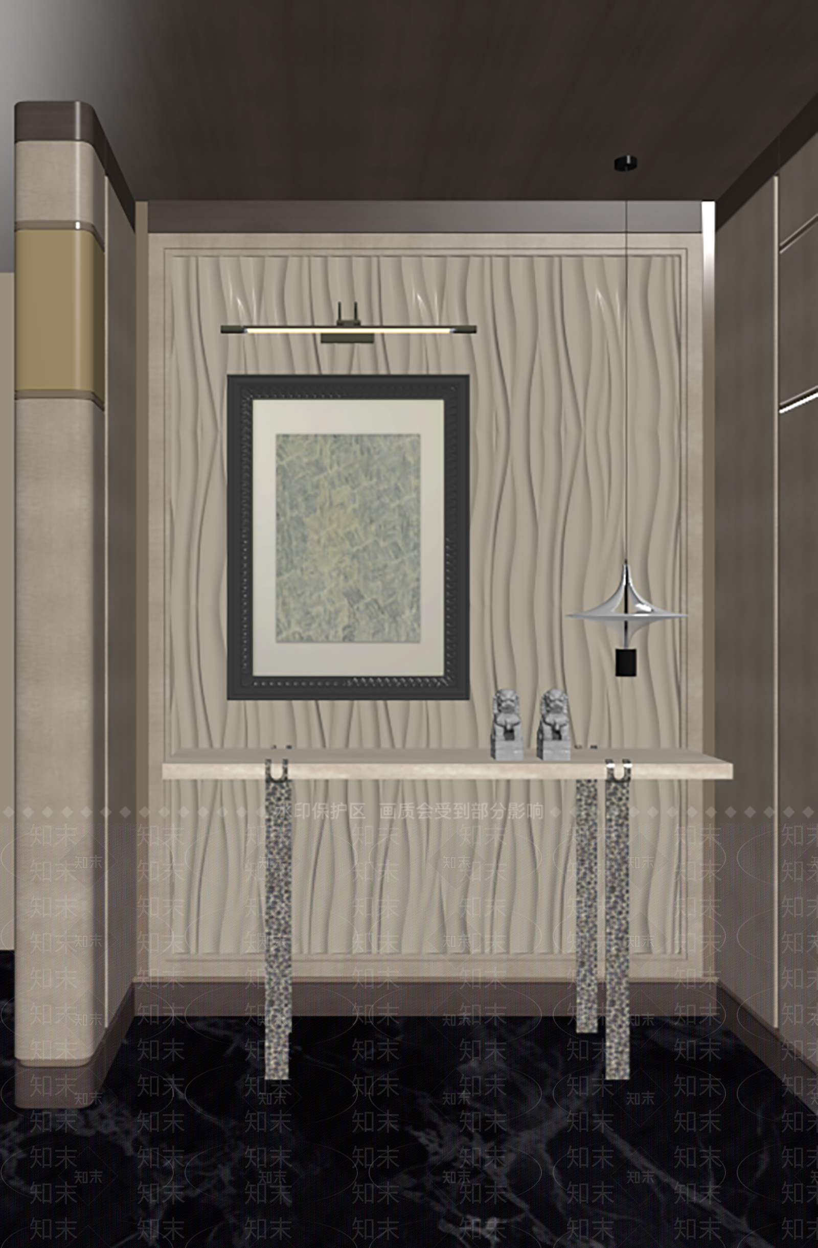 新中式玄关SU模型下载【ID:1232777667】