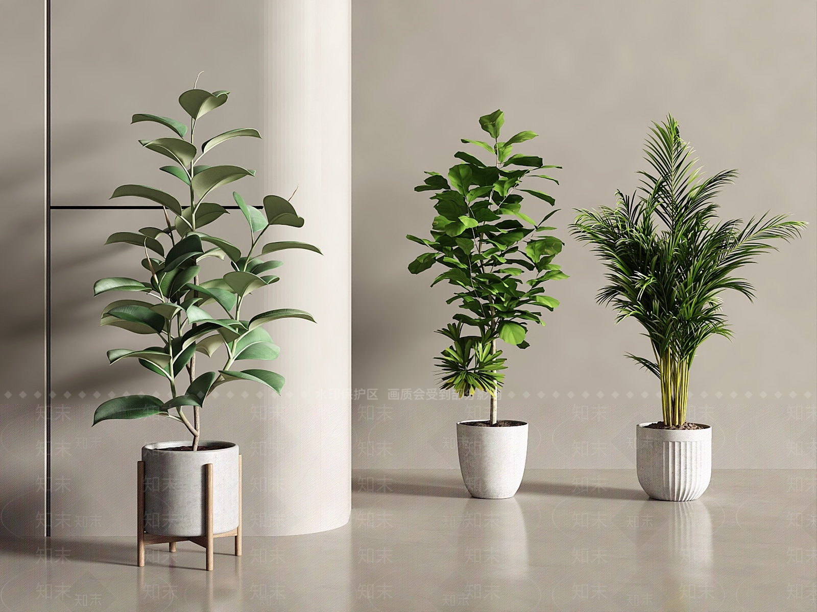 极简盆栽SU模型下载【ID:1232779451】