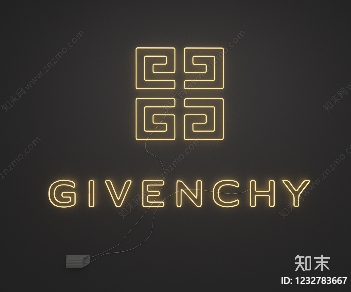 轻奢霓虹灯SU模型下载【ID:1232783667】
