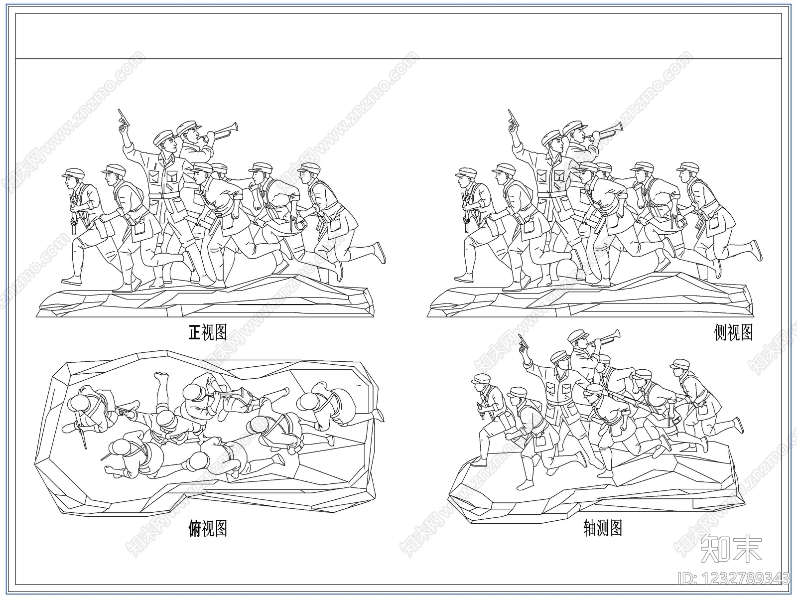 综合软装摆件图库cad施工图下载【ID:1232789343】