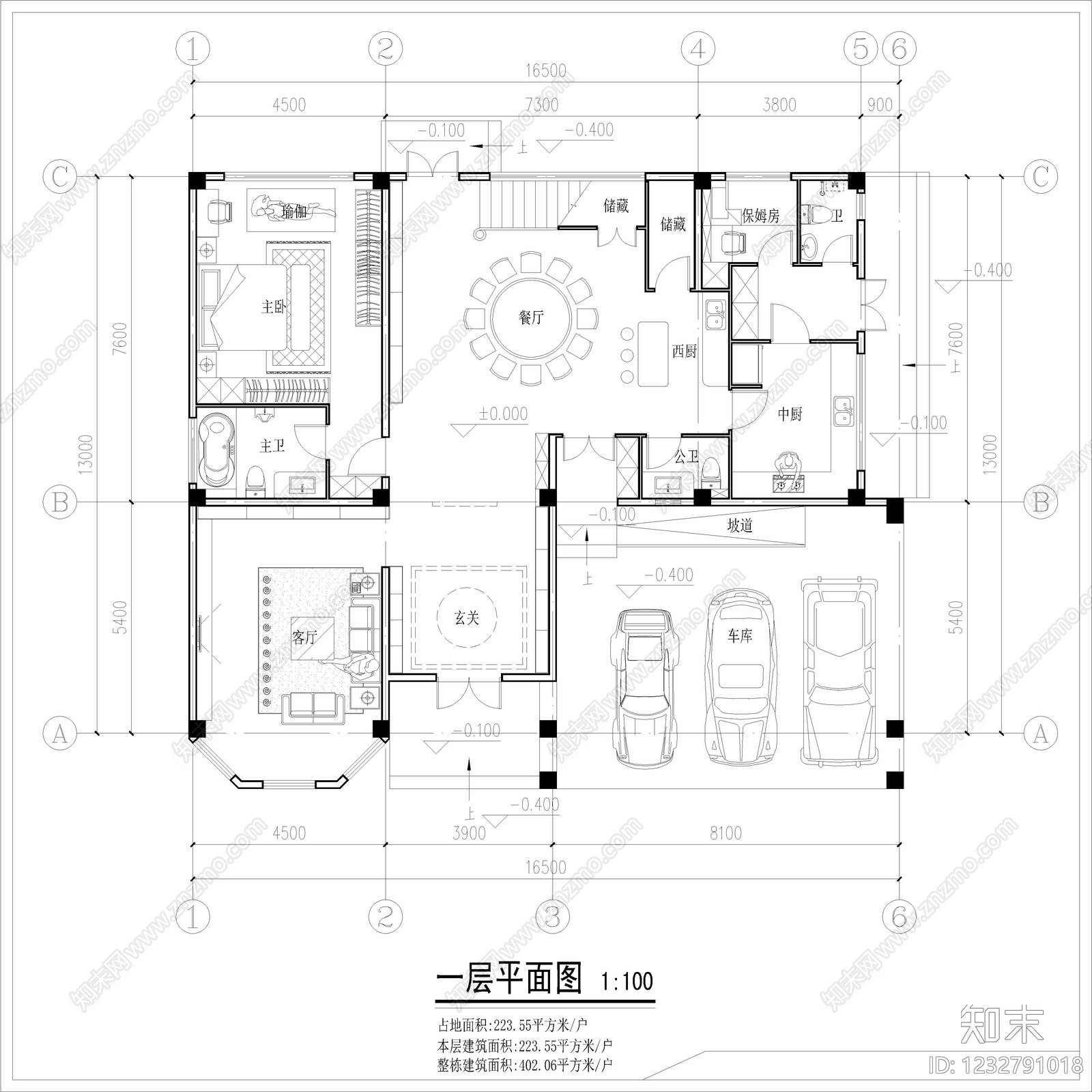 别墅建筑CAD图纸