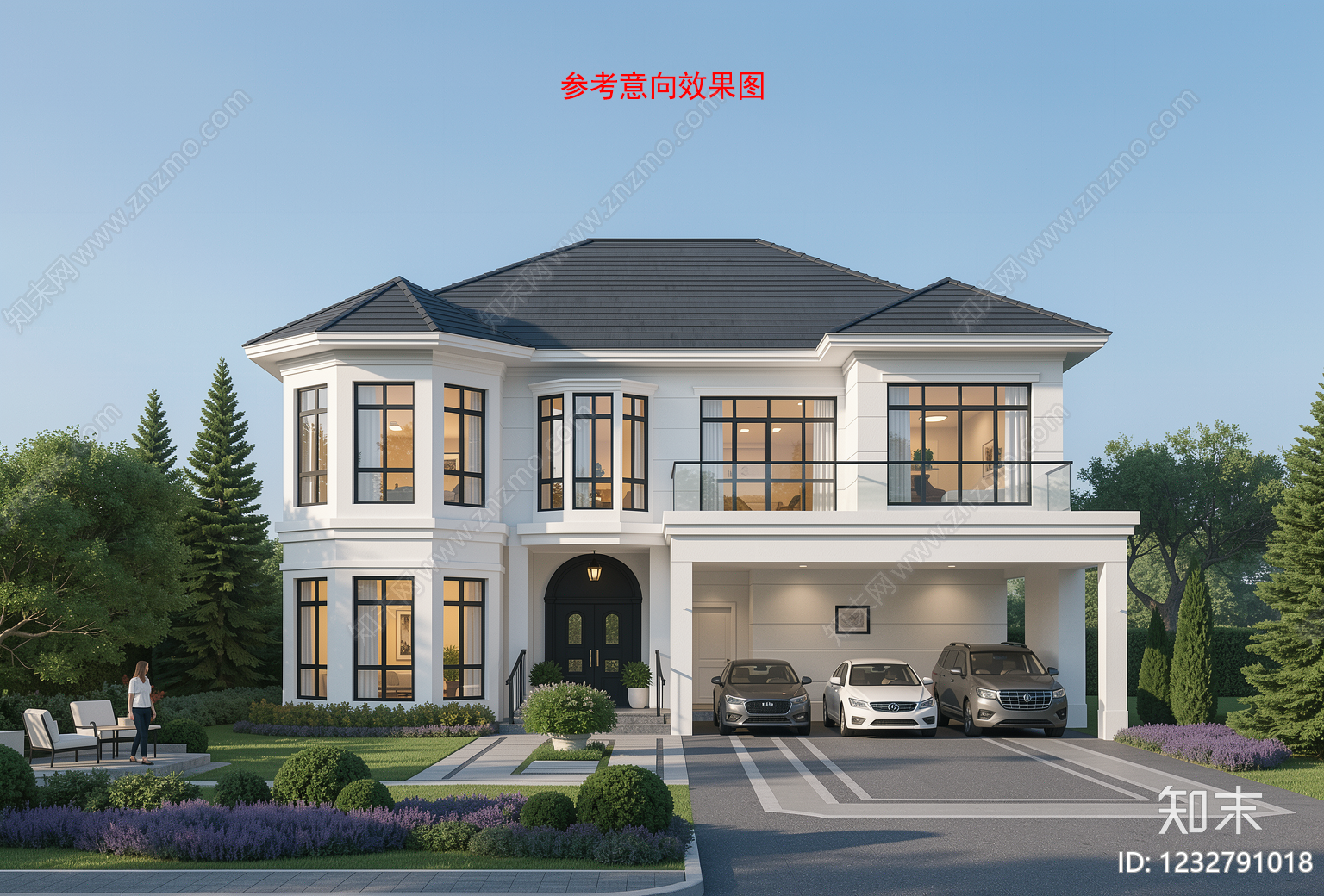 别墅建筑cad施工图下载【ID:1232791018】