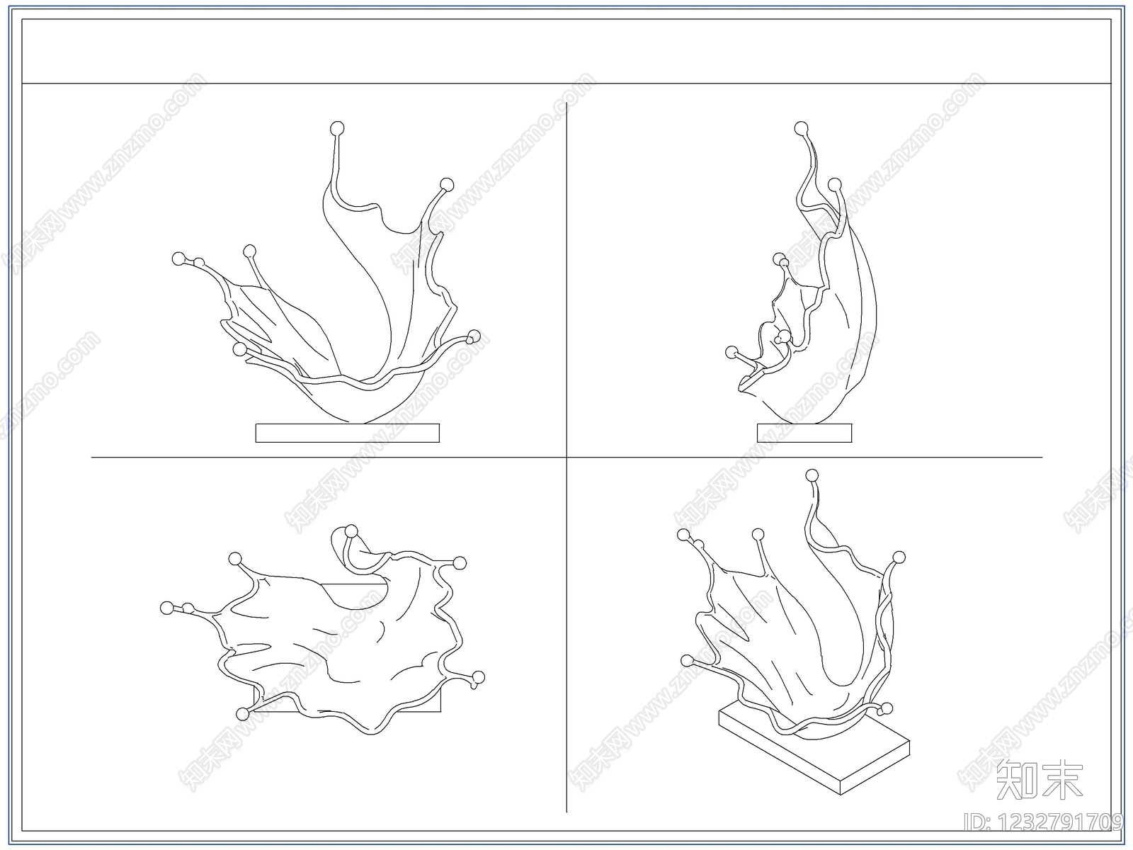 综合软装摆件图库cad施工图下载【ID:1232791709】