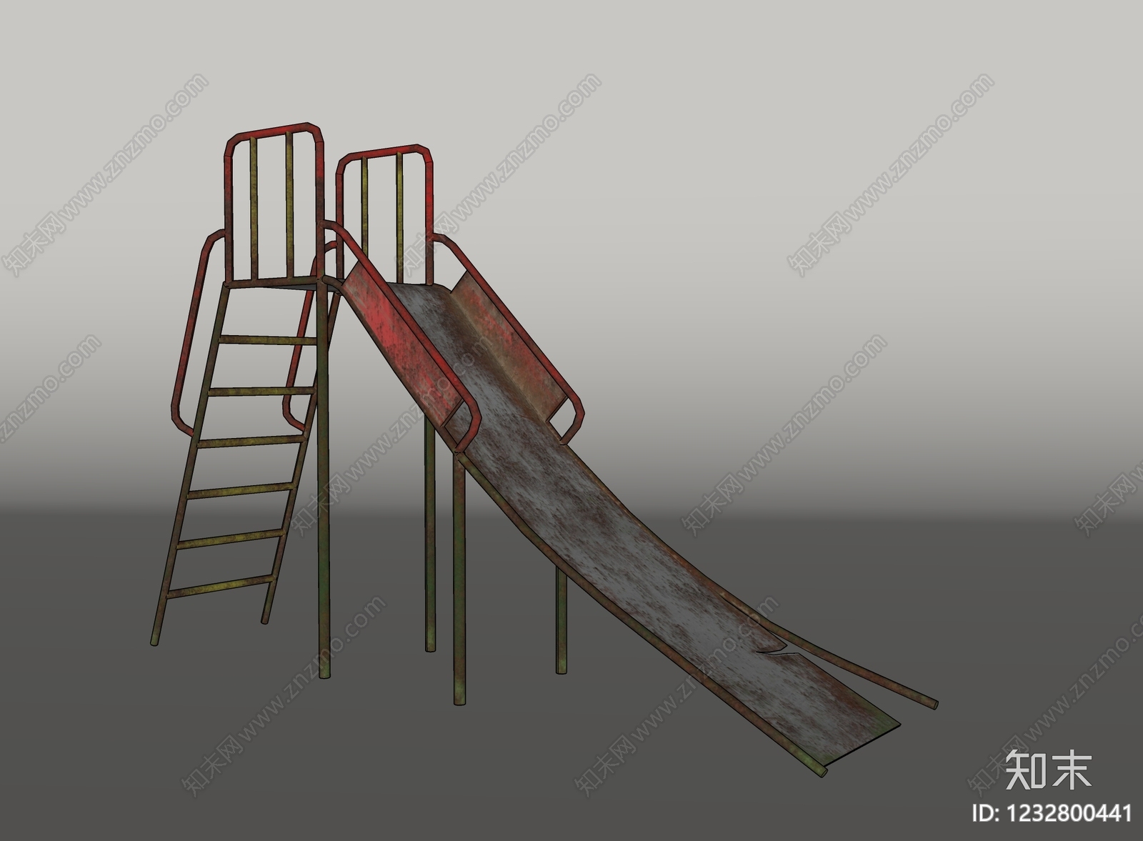 工业风儿童滑梯SU模型下载【ID:1232800441】