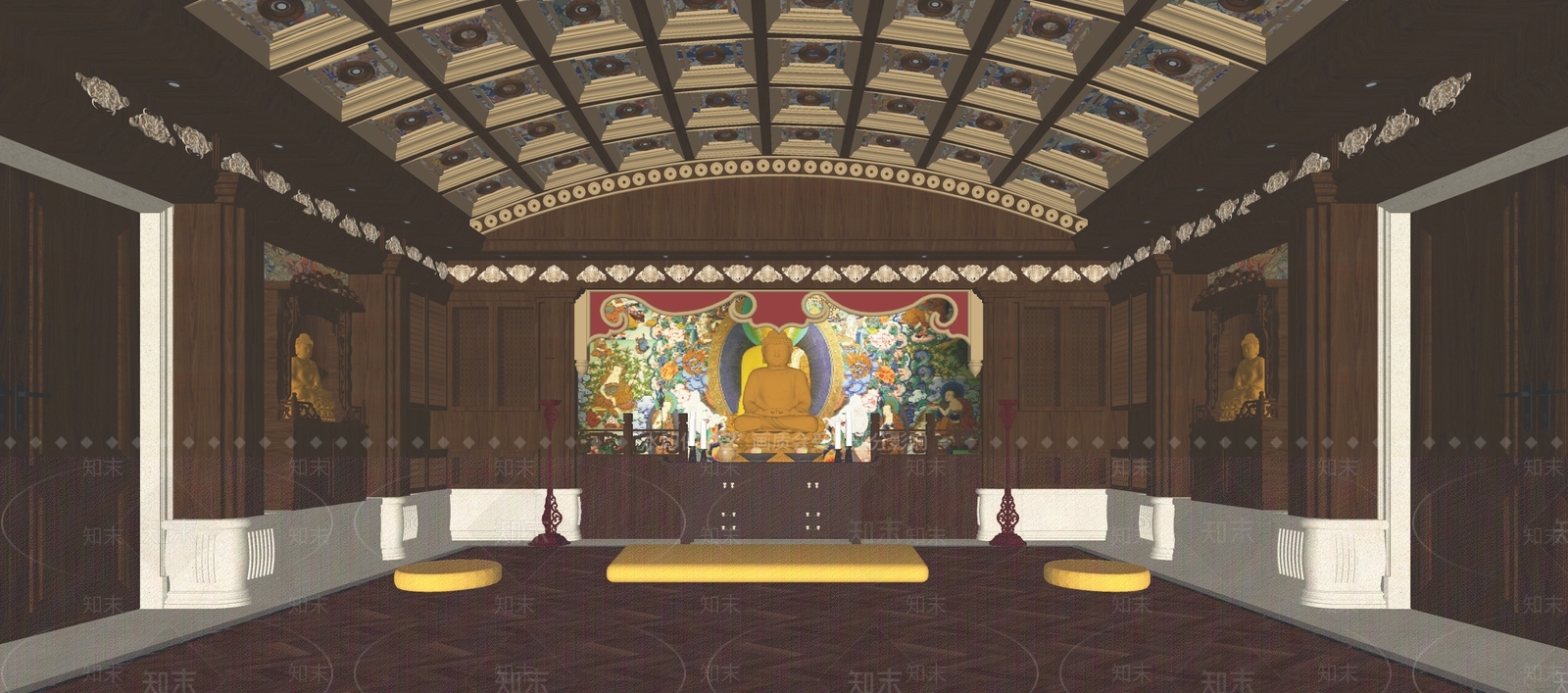 中式佛堂SU模型下载【ID:1232806541】
