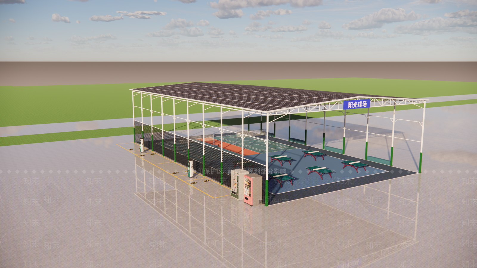现代主义体育建筑SU模型下载【ID:1232806954】
