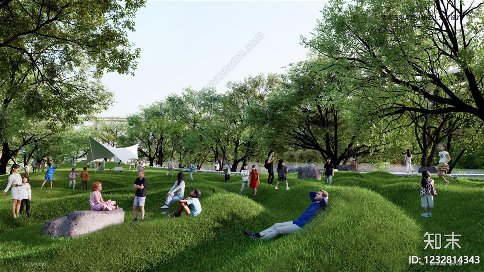 湿地公园cad施工图下载【ID:1232814343】