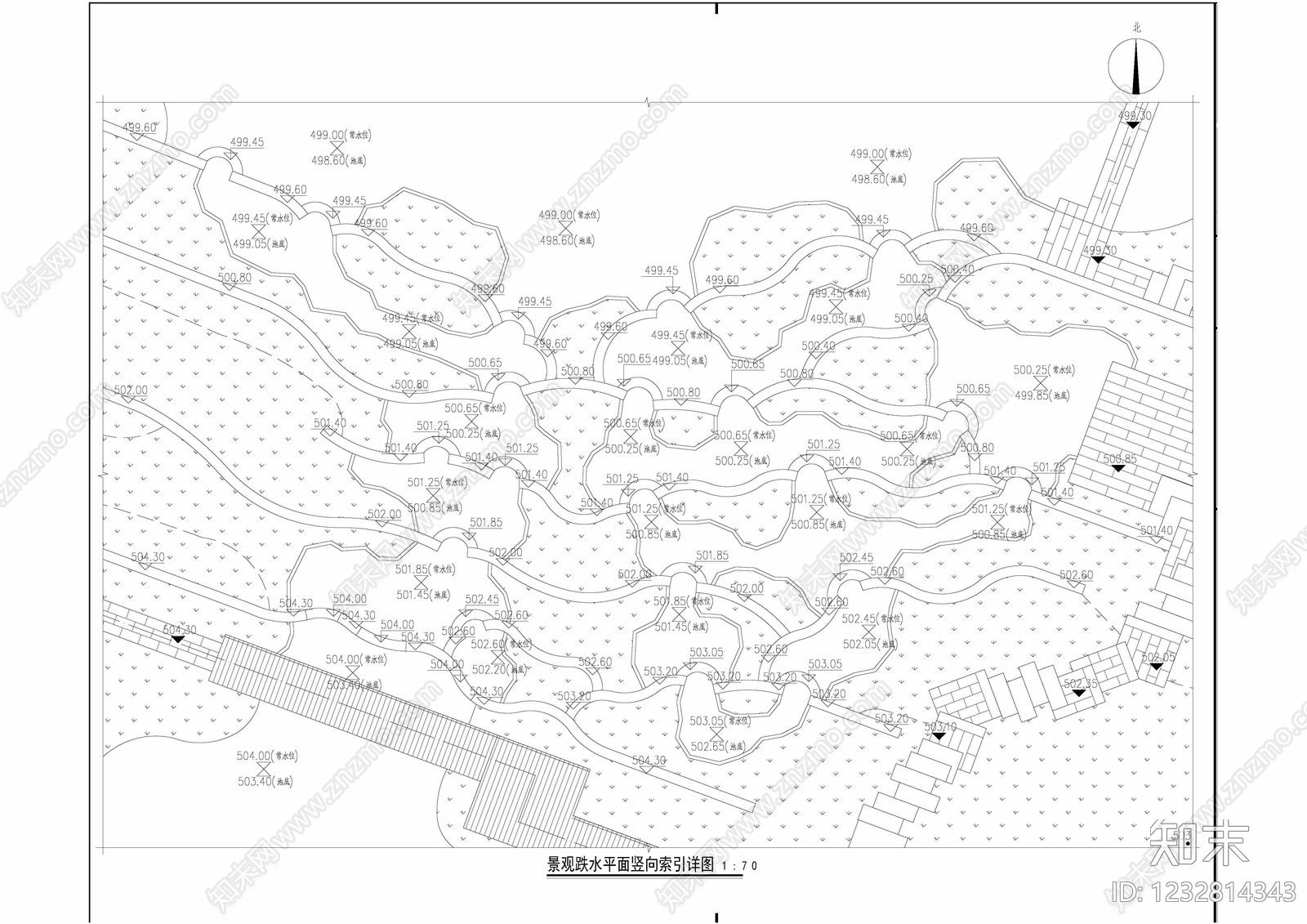 湿地公园cad施工图下载【ID:1232814343】