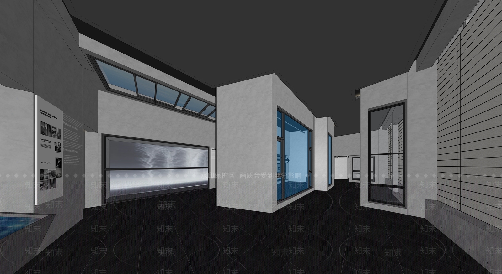极简门窗展厅SU模型下载【ID:1232814927】
