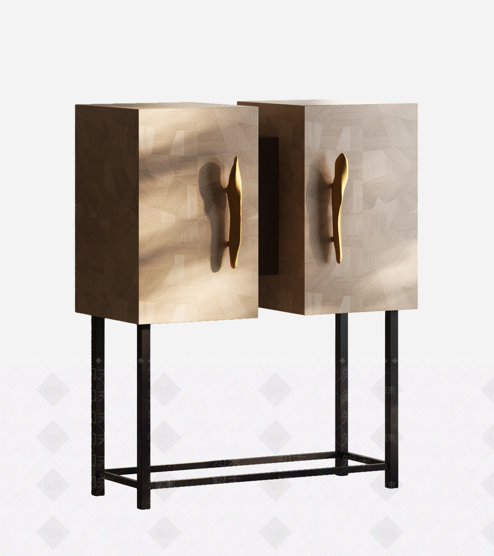 轻奢储物柜3D模型下载【ID:1232818976】