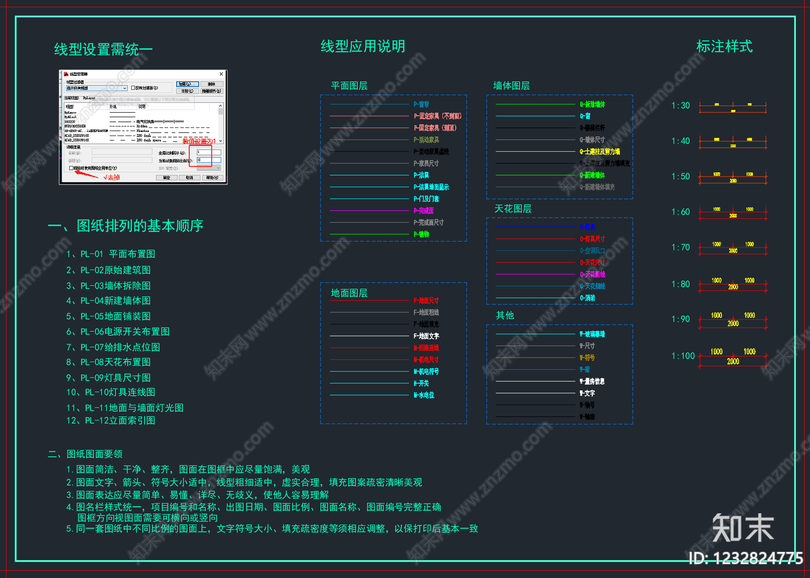 2026年最新室内设计家装CAD施工图模板制图规范cad施工图下载【ID:1232824775】
