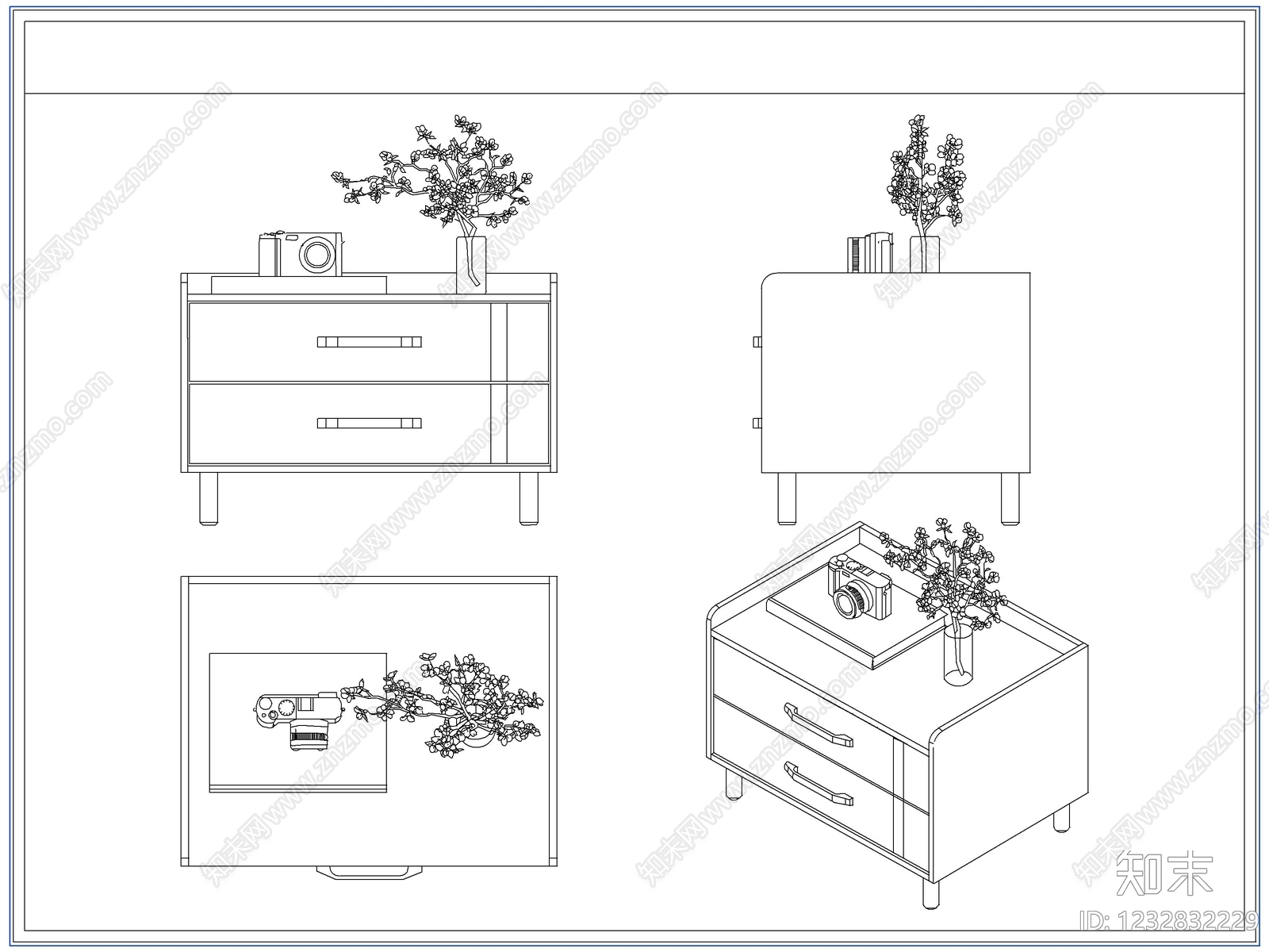 柜子cad施工图下载【ID:1232832229】