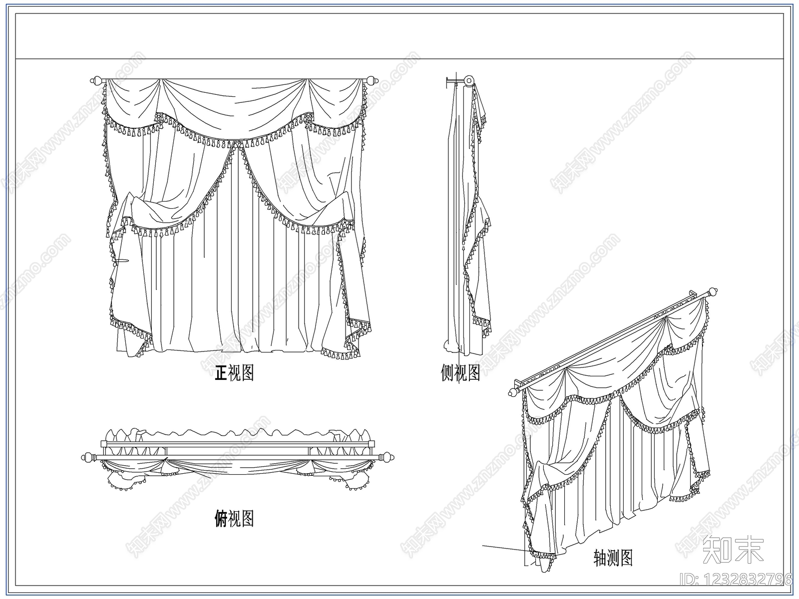 综合软装摆件图库cad施工图下载【ID:1232832796】