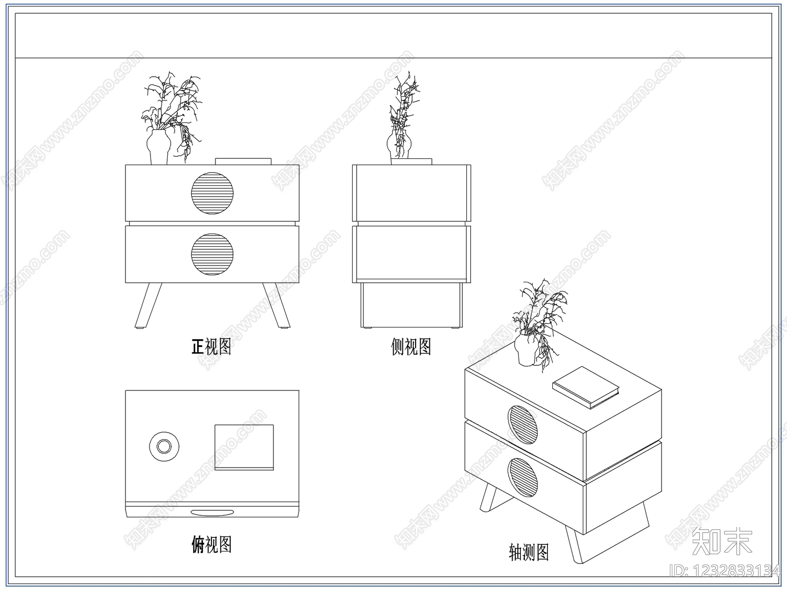 柜子cad施工图下载【ID:1232833134】