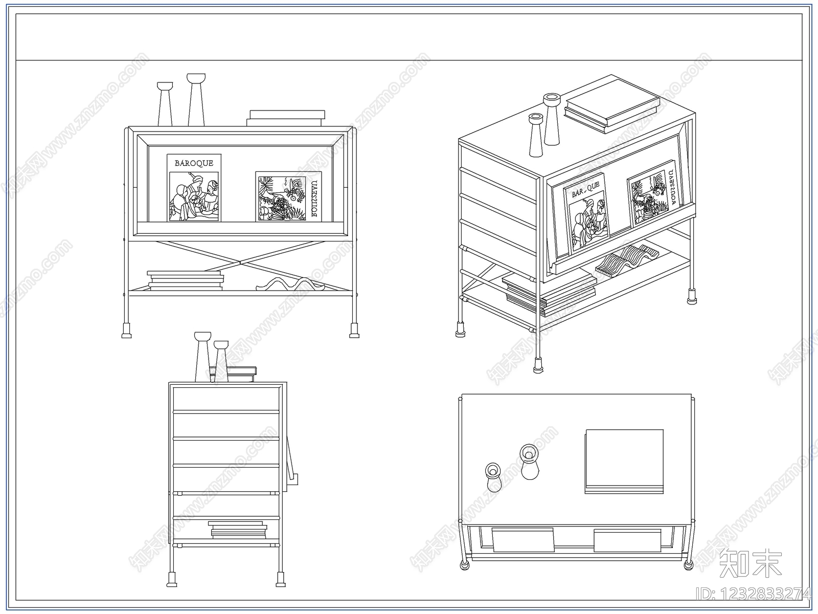 柜子cad施工图下载【ID:1232833274】