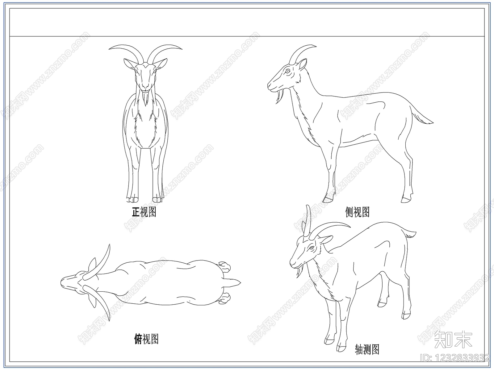 综合人物动物图库cad施工图下载【ID:1232833932】