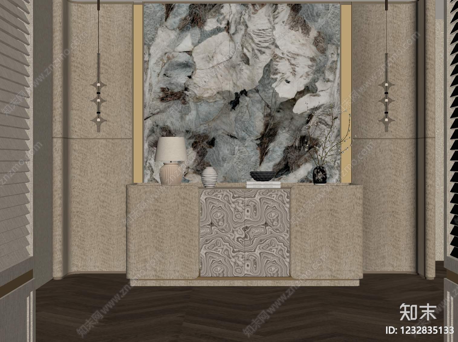 轻奢玄关SU模型下载【ID:1232835133】