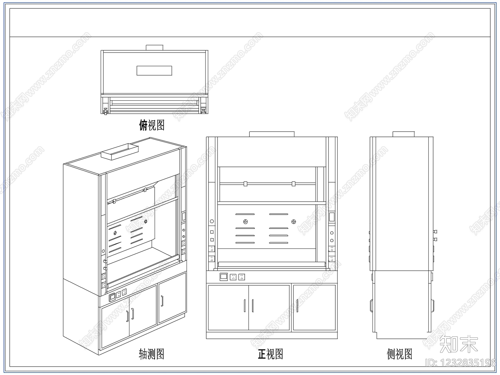 柜子cad施工图下载【ID:1232835196】