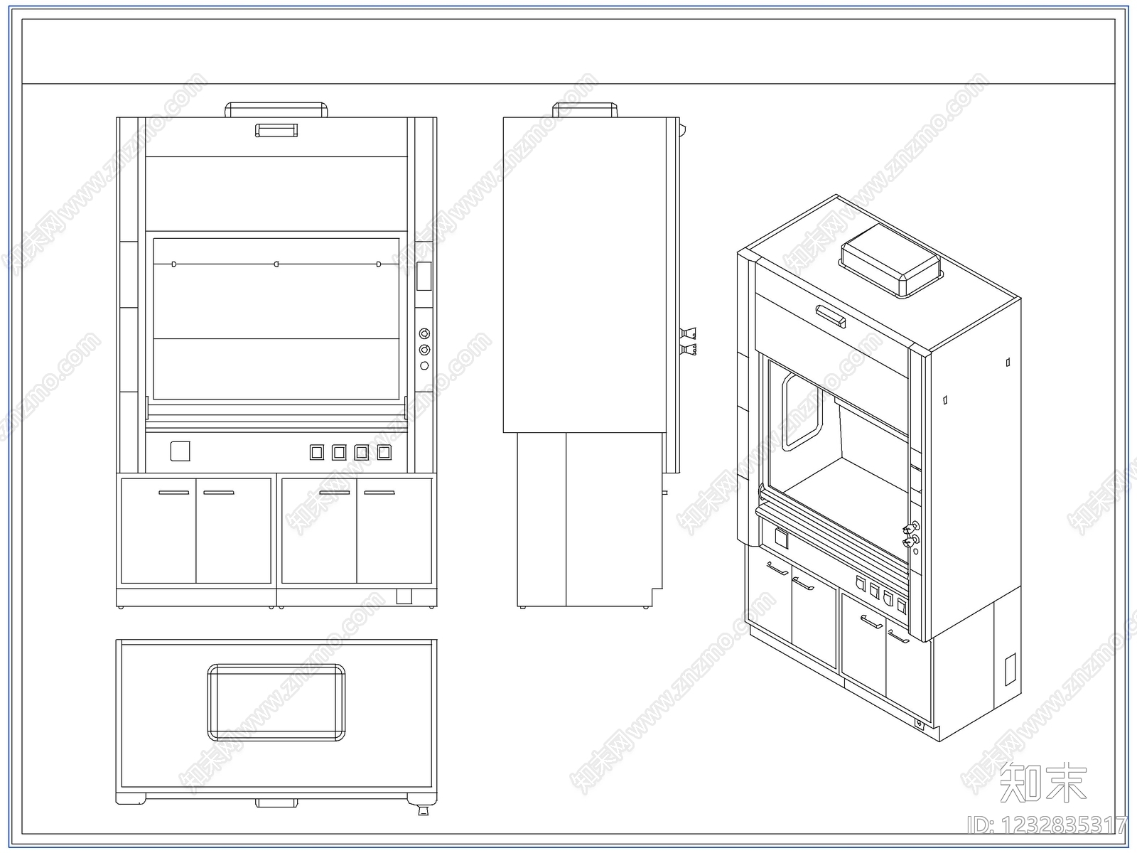 柜子cad施工图下载【ID:1232835317】