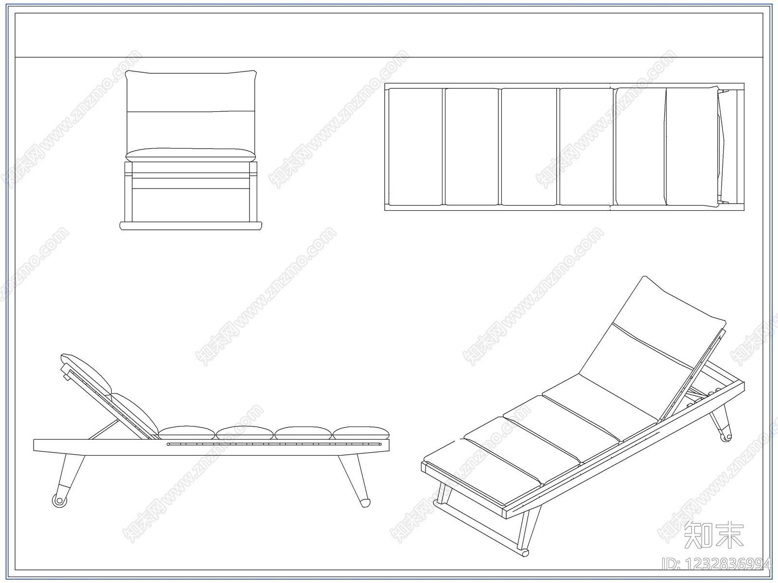 桌椅cad施工图下载【ID:1232836994】