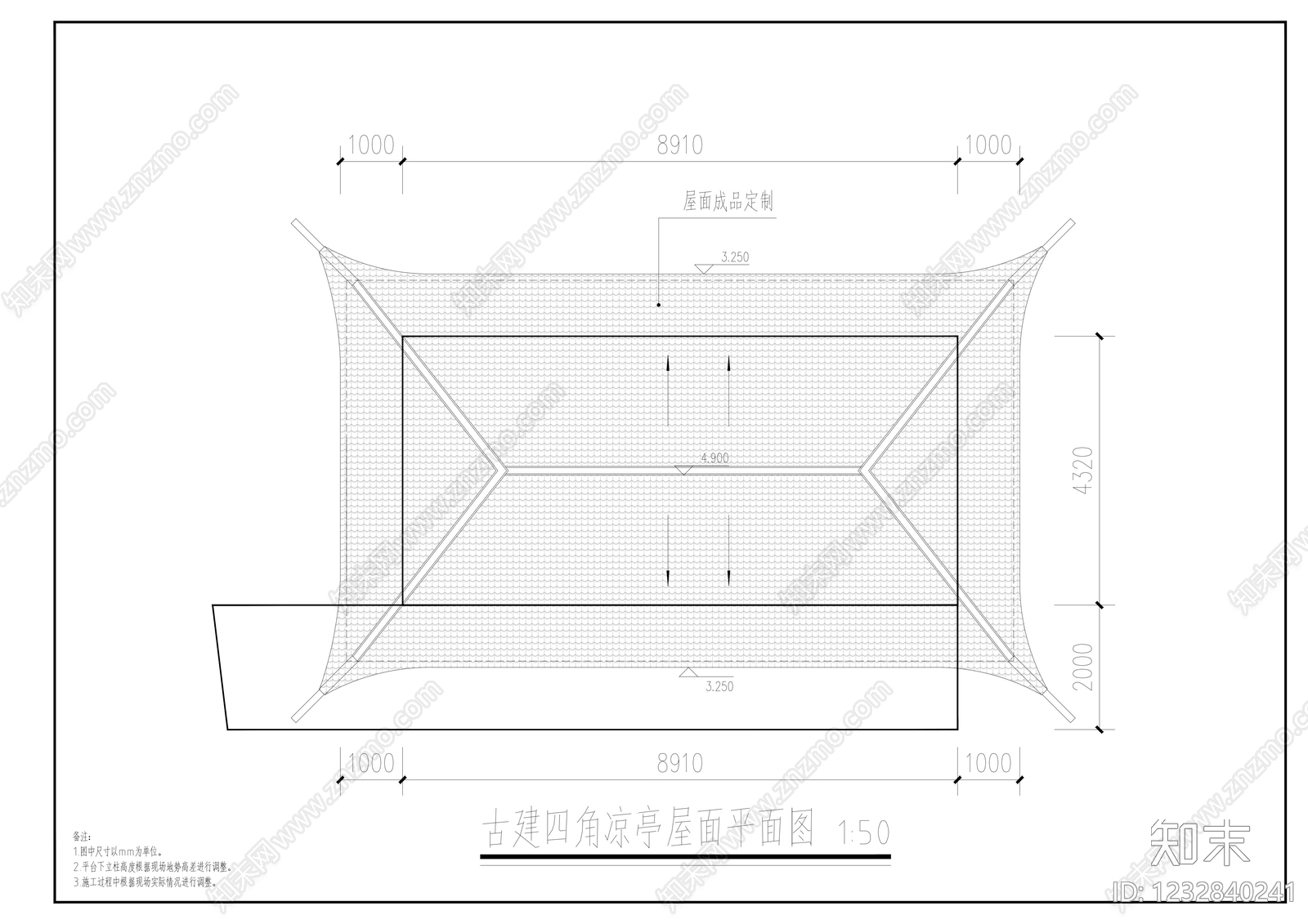 仿古建筑cad施工图下载【ID:1232840241】