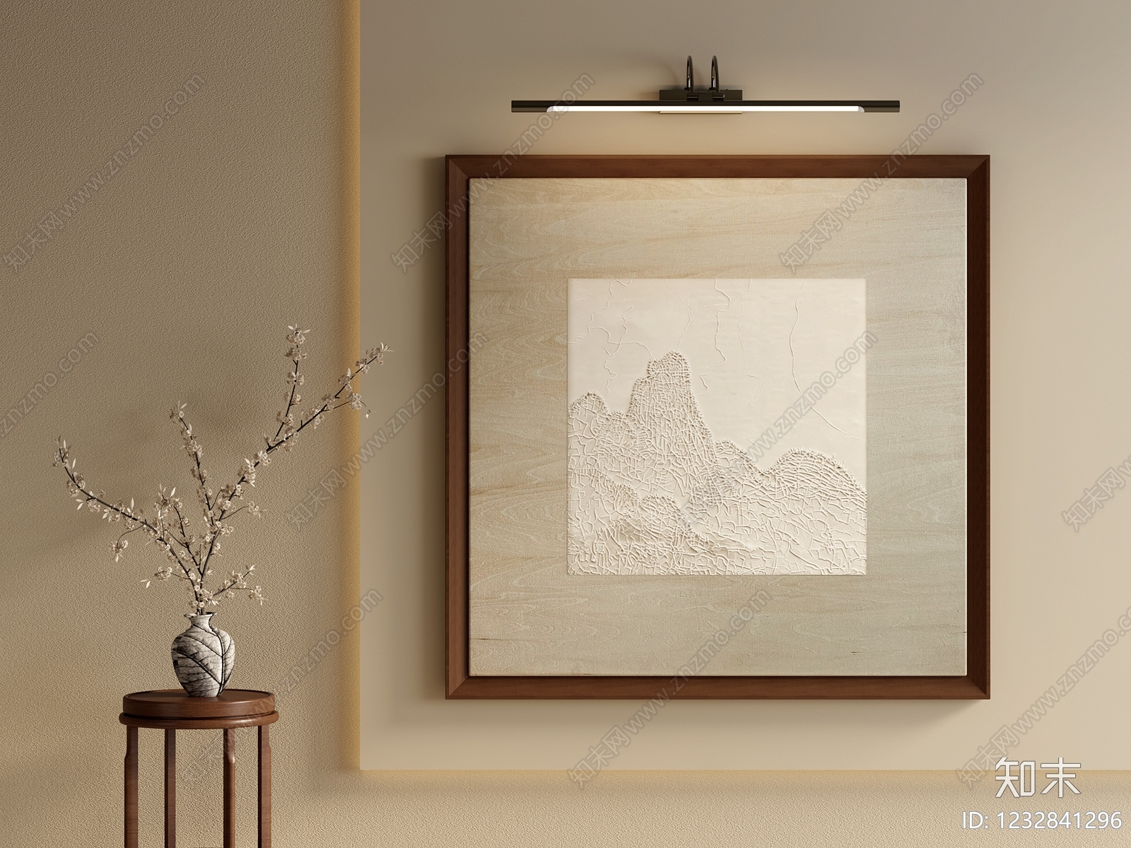 新中式挂画SU模型下载【ID:1232841296】