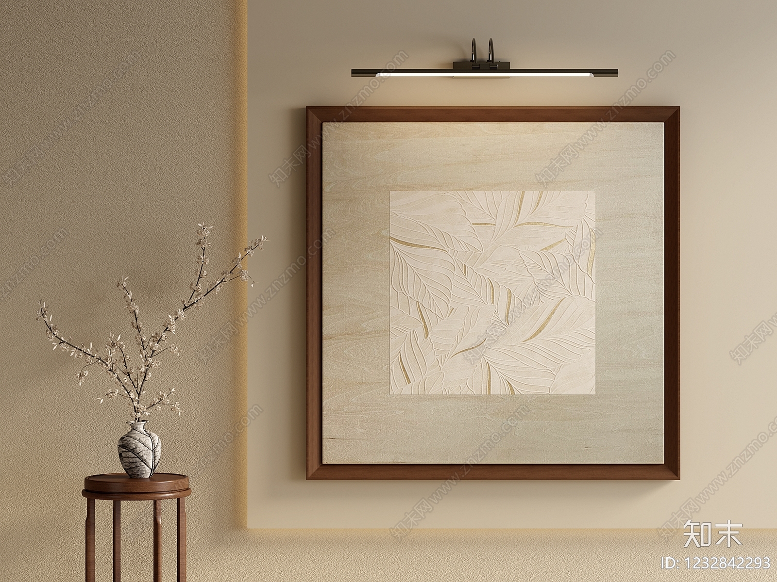 侘寂挂画SU模型下载【ID:1232842293】