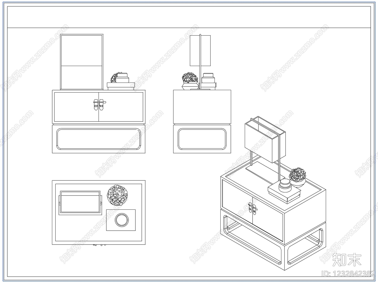 柜子cad施工图下载【ID:1232842382】