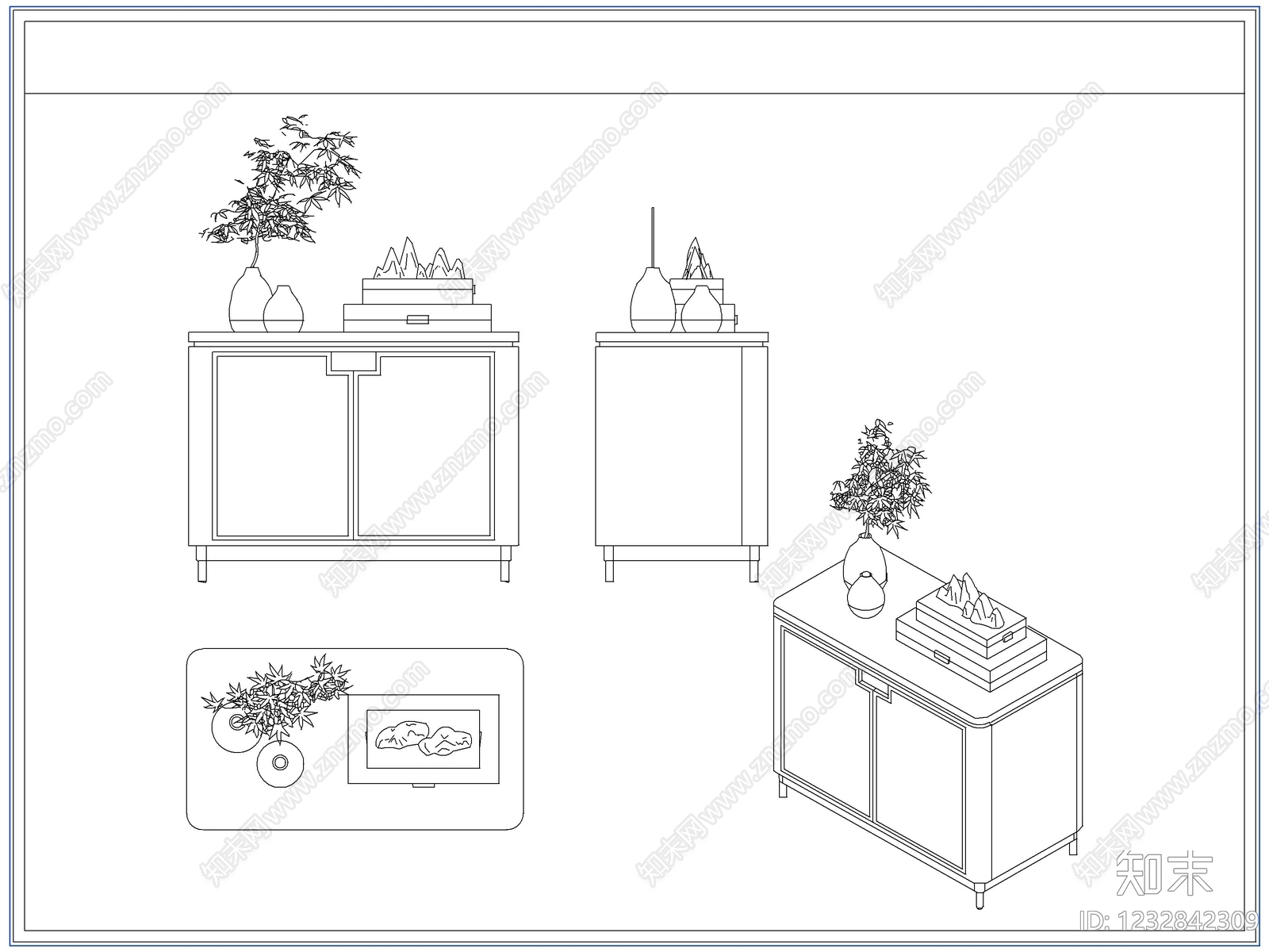 柜子cad施工图下载【ID:1232842309】