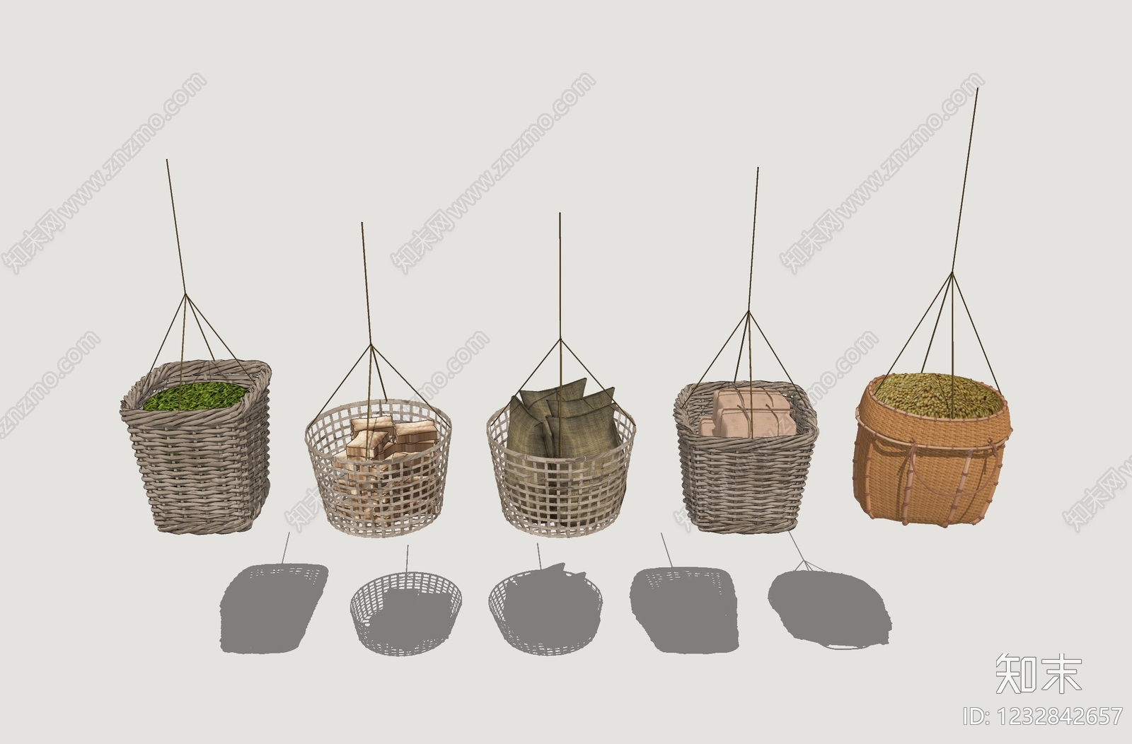 中式花钵花器SU模型下载【ID:1232842657】